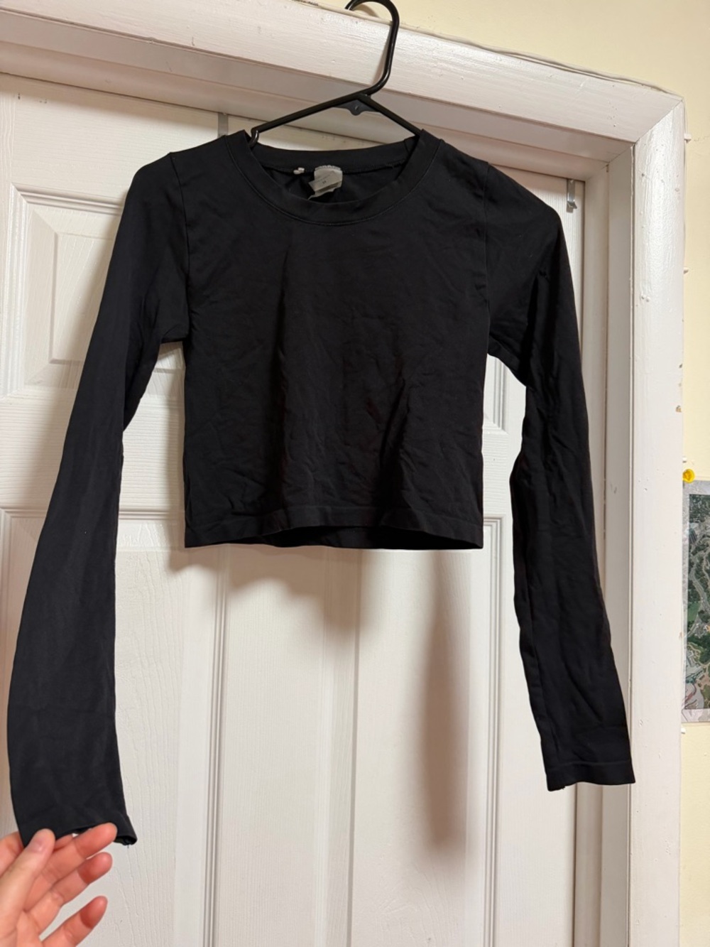 Aritzia Smooth Seamless Willow Longsleeve Medium Cropped Tee